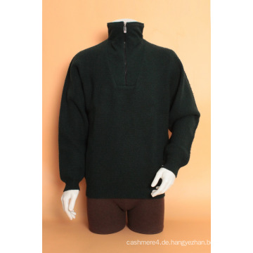 Yak Wolle / Cashmere Cardigan Stehkragen Long Sleeve Sweater / Kleidung / Garment / Strickwaren